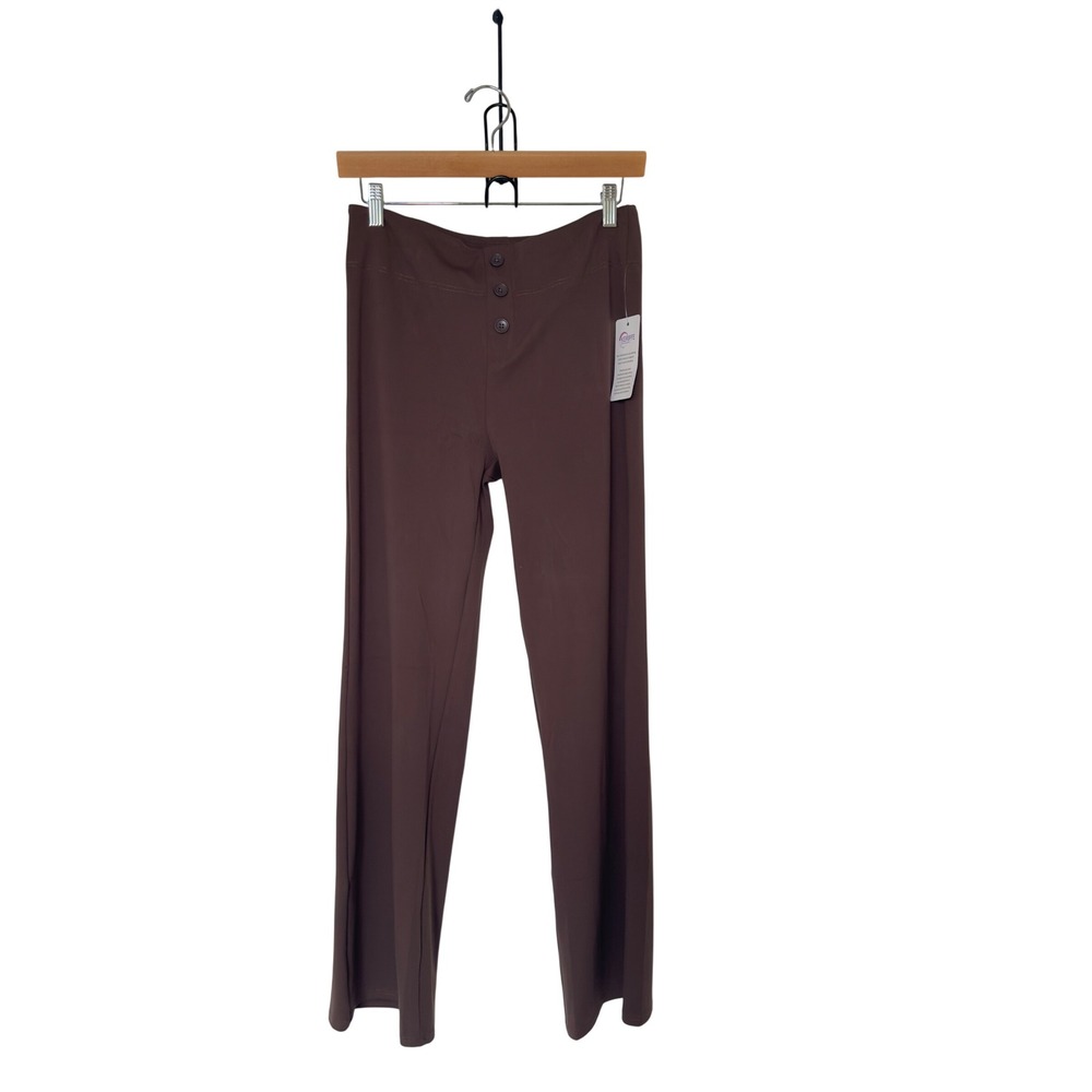 New Keriffe Women’s Medium Brown Straight Leg High Waisted Pants Dark Academia